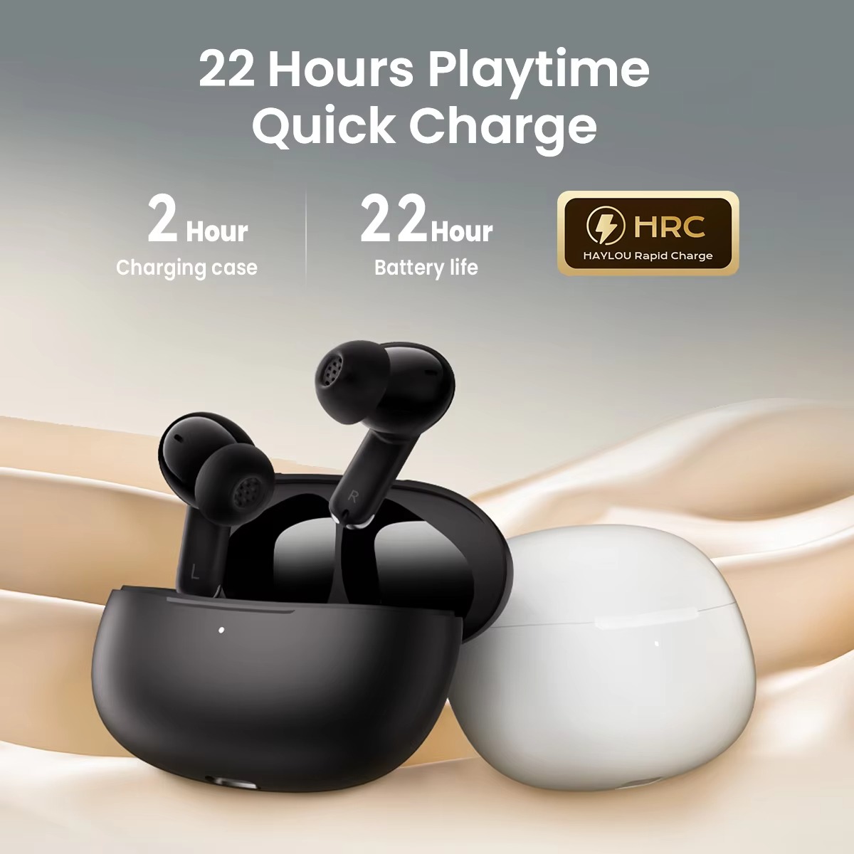 imgi_437_Hbba1f98fd0f3418e9d463181567fad03H HAYLOU HQ5 28dB ANC TWS Earbuds - Image 1